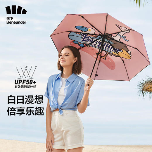 【22年新品】蕉下国潮鸵马斯太阳伞女小巧双层黑胶隔热防晒UPF50+晴雨两用伞 商品图4