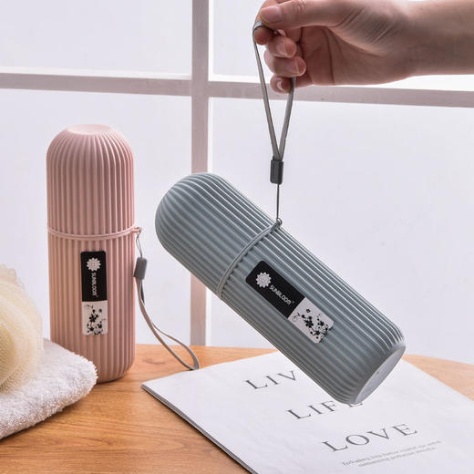 漱口刷牙杯子简约牙缸牙膏套便携式旅行套装情侣牙刷盒牙具收纳盒 商品图5