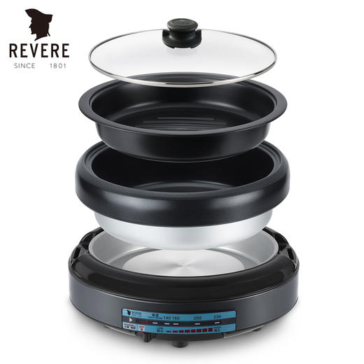 康宁电火锅家用多功能分体式煎烤煮4L 商品图3