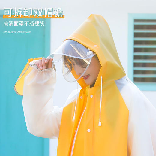 【48小时发货】雨衣女长款全身时尚雨衣电瓶车加厚雨披电动车自行车单人儿童雨衣 商品图8