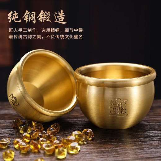 一桶金摆件纯铜摆件摆件迷你铜摆件创意礼品纯铜水桶OPP 商品图6