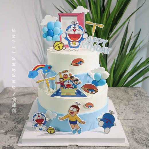 哆啦A梦-双层奶油水果蛋糕（提早24小时预定） 商品图0