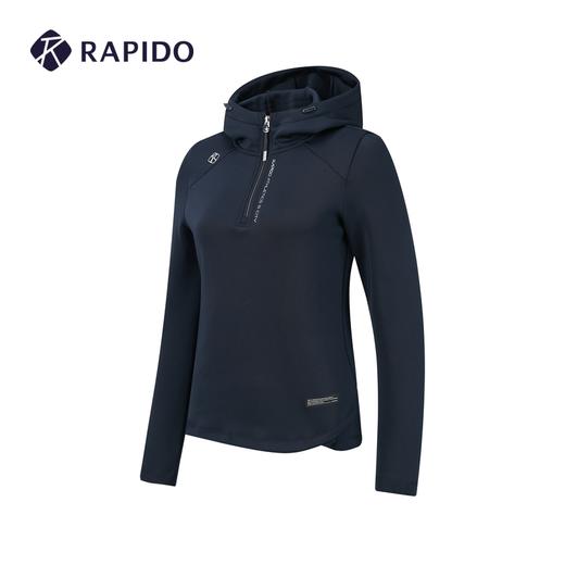 RAPIDO雳霹道2022春季女士时尚简约运动休闲细空气层戴帽半拉链套头衫CP2Z41L02R 商品图9