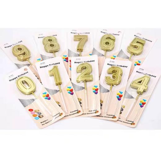 (柳州店)金色数字蜡烛 商品图0