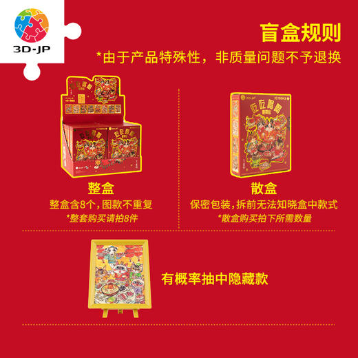 【折扣商品 不退不换】150片 盲盒拼图  P1474 泡面-吃吃喝喝最开心系列**商品仅剩散盒 介意勿拍 商品图4