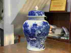 杜芳星：柴窑山水亭台楼阁将军罐