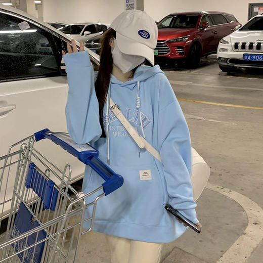 卫衣女装春秋季薄款韩版宽松2022年新款时尚百搭上衣服外套潮ins绒衫女式 商品图0