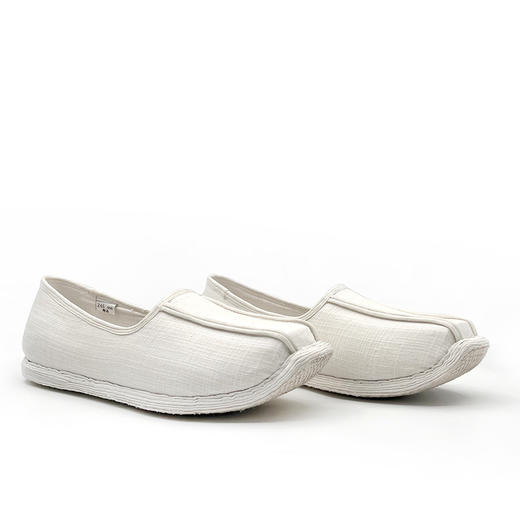 内联升男鞋手工单鞋千层底经典亚麻复古皂鞋DN8515 商品图5