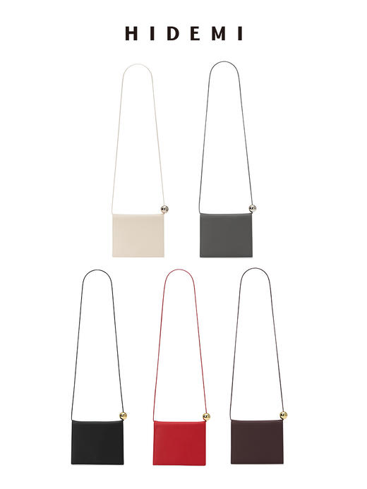 HIDEMI Circlebag 圆球金属设计感挎包 黑色/白色/灰色/红色/酒红色 商品图1