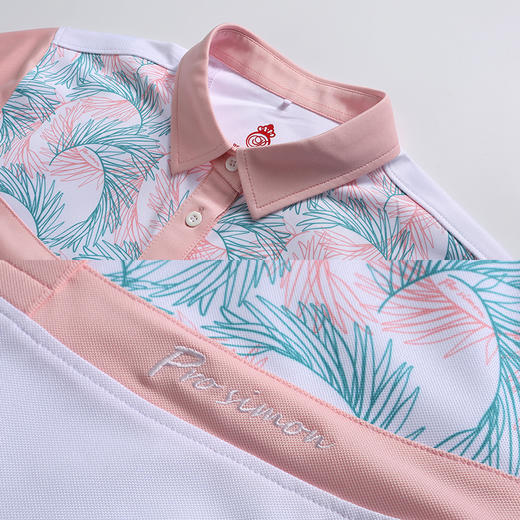 BLS-303A（PROSIMON高尔夫女款春夏短袖印花拼接翻领Polo衫 商品图2