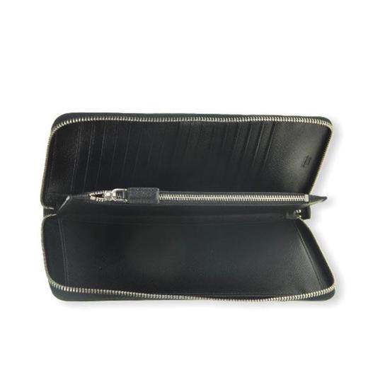 PRADA 普拉达 男士 Saffiano 十字纹皮革拉链票夹钱包 黑色 2ML220 053 F0002 商品图2