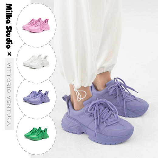 预售|VITTORIO VENTURA薇薇燃  牛皮甲胄系列厚底休闲老爹鞋 （默认顺丰到付 联系客服报销） .潮快闪[福利品] 商品图0