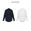 HIDEMI 经典拼接款圆领廓形衬衫 深藏蓝/白色 商品缩略图0