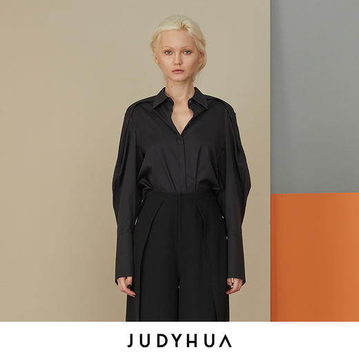 JUDYHUA 廓形袖设计宽松衬衫 商品图3