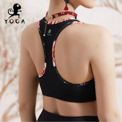 壁虎瑜伽2202SY156牡丹聚拢文胸（有胸垫） 商品图5