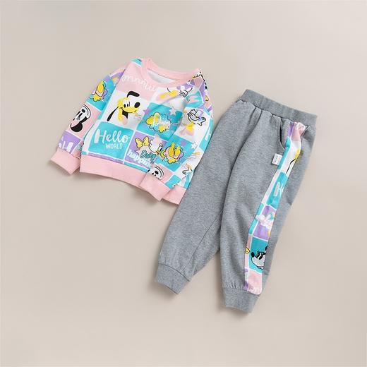 迪士尼童装女童套装迪士尼宝宝系列潮酷风卫衣套装长袖卫衣+裤子2件套春新品 商品图3