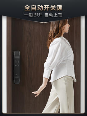 德施曼密码锁指纹锁家用防盗门全自动智能锁感应锁电子锁Q3P高端黑