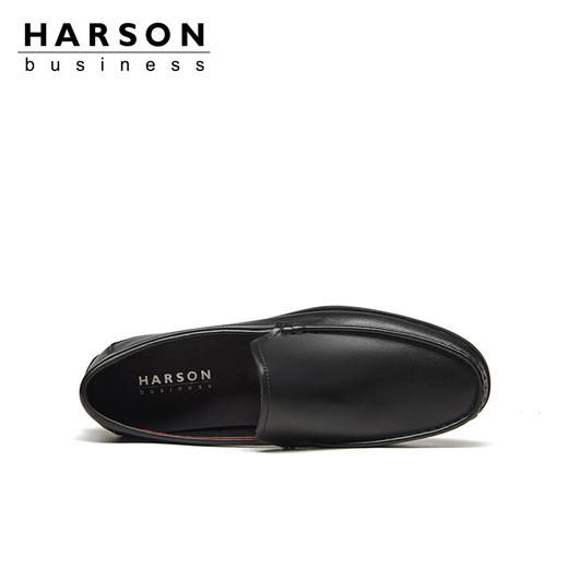 哈森男鞋2022春季一脚蹬乐福鞋男英伦商务休闲皮鞋MS23406 商品图2