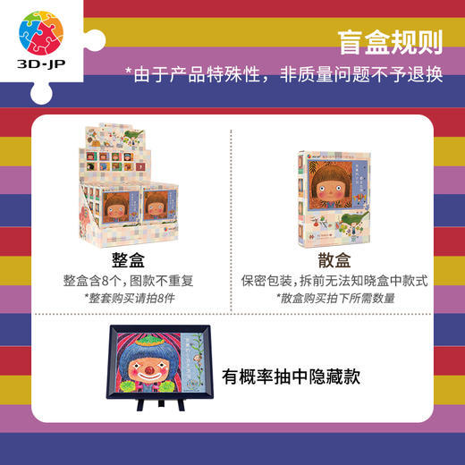 【折扣商品 不退不换】150片 盲盒拼图 塑料拼图 P1454 我不是完美小孩-不完美但伟大系列 商品图4
