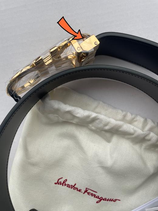 【瑕疵特惠秒】Ferragamo 菲拉格慕 男士高亮金色真皮腰带 10222 商品图2