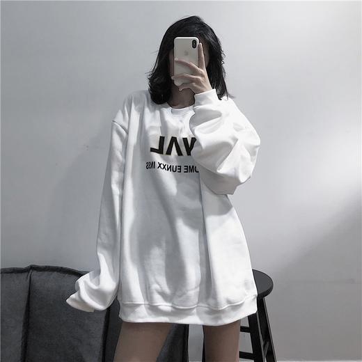 长袖卫衣女2022秋季新款韩版原宿风bf无帽薄款宽松学生外套ins潮 商品图1