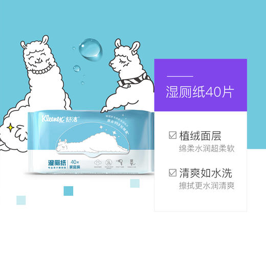 【限时折扣】舒洁湿厕纸家庭装40片*4 商品图1