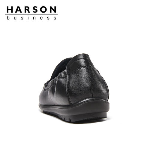 哈森男鞋春季一脚蹬乐福鞋男驾车豆豆鞋英伦商务休闲皮鞋MS24600 商品图3