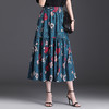 2022春季女装半身裙高腰褶皱大摆裙时尚新款长款一片式A字裙 TY90732 商品缩略图0