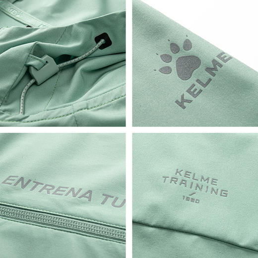 卡尔美连帽梭织外套男春季新款训练跑步透气弹力夹克衫 商品图2