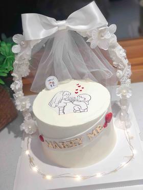 求婚情侣奶油蛋糕 下单前请仔细阅读商品详情