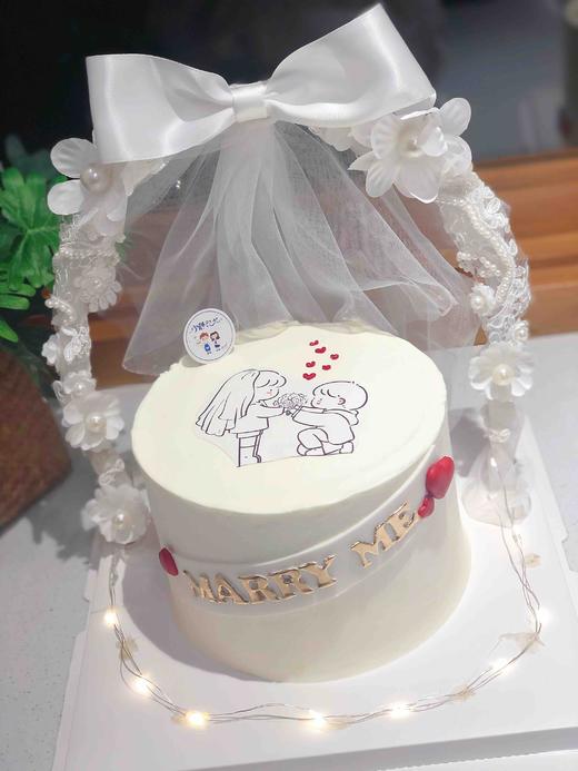 求婚情侣奶油蛋糕 下单前请仔细阅读商品详情 商品图0