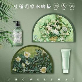 梵高油画卫生间脚垫防滑吸水地毯浴室脚垫厕所进门口硅藻泥软垫子