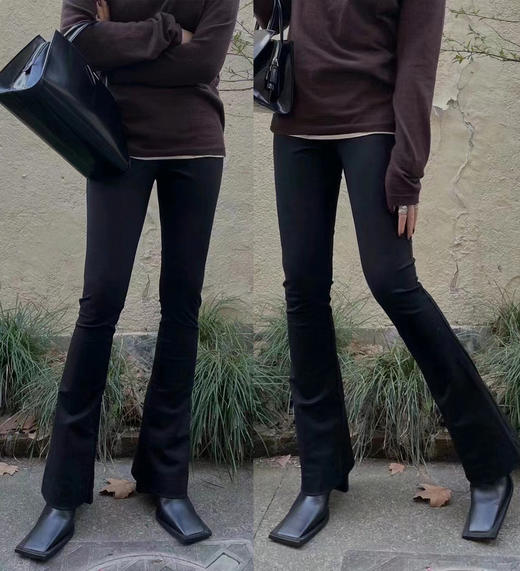 HIDEMI黑色喇叭弹力显瘦神裤 商品图3