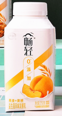 伊利畅轻风味发酵乳燕麦+黄桃味250g