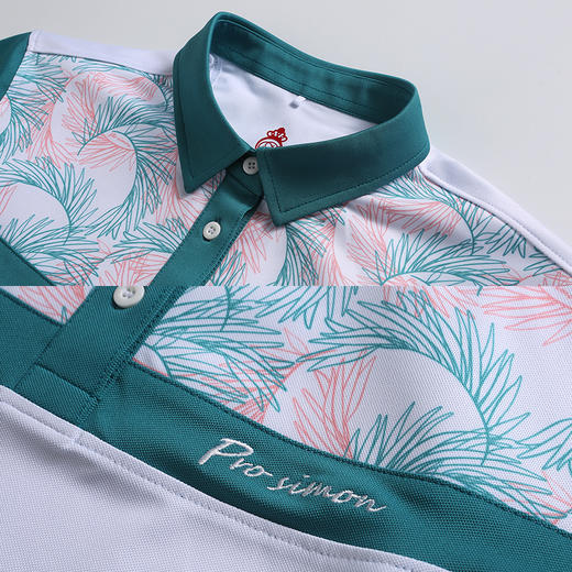 BLS-303B（PROSIMON高尔夫女款春夏短袖印花拼接翻领Polo衫 商品图2