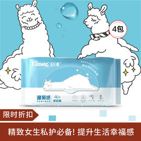 【限时折扣】舒洁湿厕纸家庭装40片*4