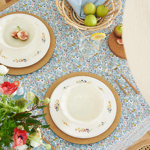 地中海田园碎花美式纯棉餐桌布 商品图2
