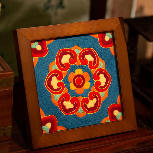 【敦煌主题团】敦煌藻井羊毛毡相框画 材料包 商品图6