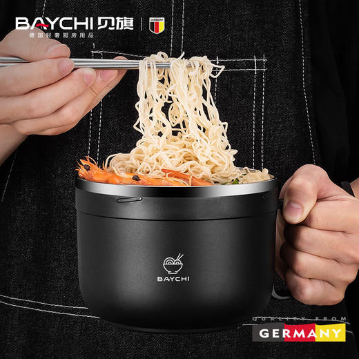 德国品质快餐杯碗泡面碗面碗大容量碗学生宿舍不锈钢饭碗饭盒 商品图9