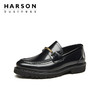 哈森男鞋春季一脚蹬乐福鞋男英伦商务休闲男士皮鞋MS28100 商品缩略图0