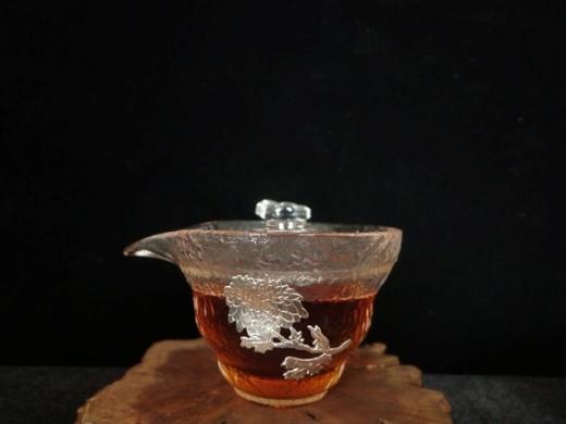 华艺银坊  雅菊系列八件套 可单选 家用茶具办公会客茶具 人工无铅玻璃杯 商品图3