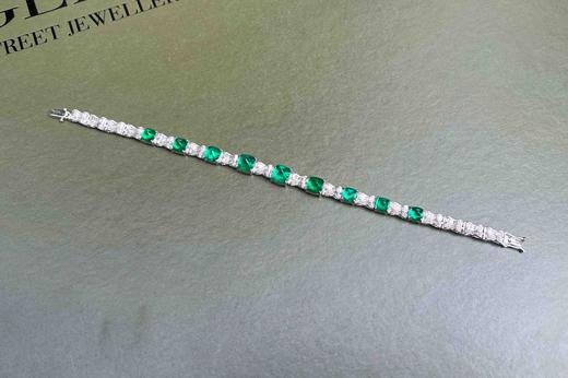 糖塔祖母绿钻石手链 5.12克拉祖母绿 商品图1