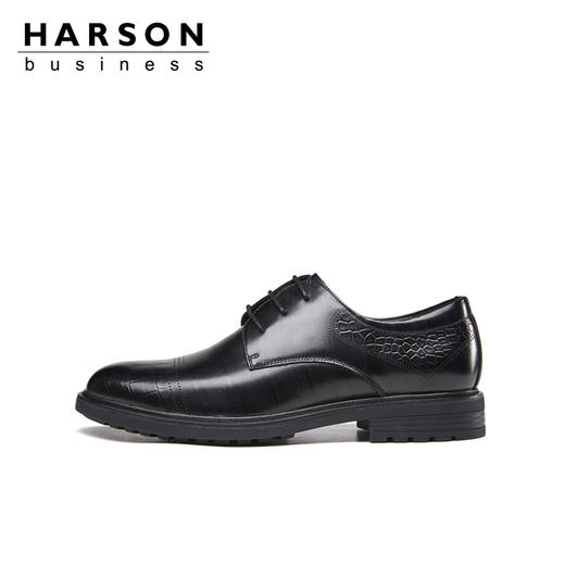哈森男鞋春季新款商务正装皮鞋男英伦真皮办公鞋子男士皮鞋MS24003 商品图1
