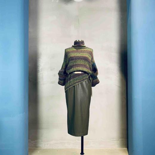 “彩虹”颈袖添香品牌2024秋冬针织毛衣新款圆领女修身显瘦打底衫女长袖彩虹羊绒衫J93E4061 商品图6