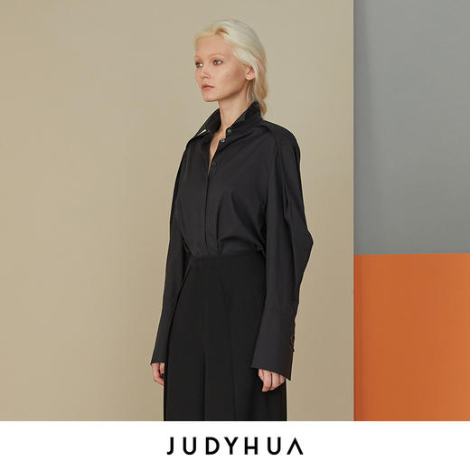 JUDYHUA 廓形袖设计宽松衬衫 商品图4