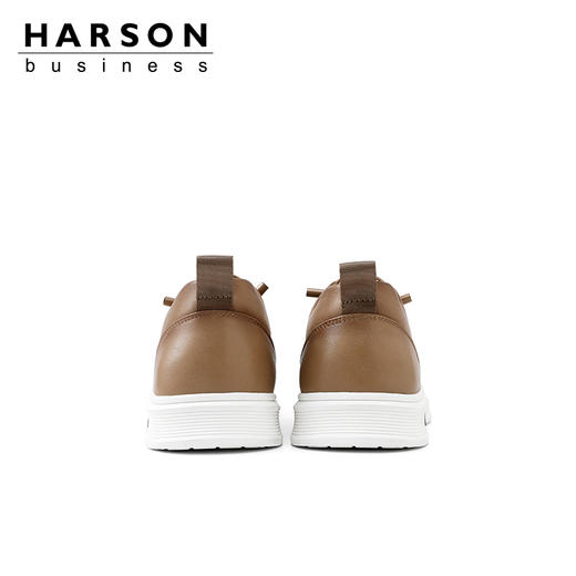 哈森男鞋春季新款板鞋男真皮百搭鞋子男潮鞋韩版休闲皮鞋MS24801 商品图4