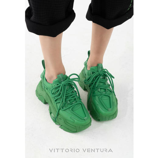 预售|VITTORIO VENTURA薇薇燃 牛皮纯色气垫厚底老爹鞋（默认顺丰到付 联系客服报销） . 潮快闪[福利品] 商品图5