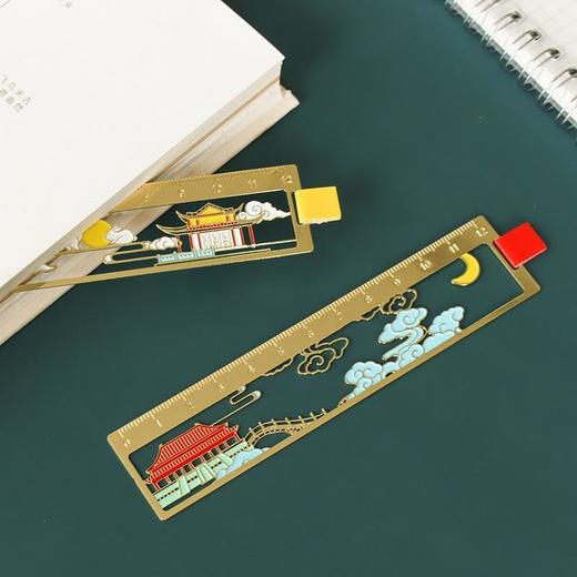 精美镂空创意直尺书签金属古典中国风多功能绘图测量尺工具手账尺 商品图8