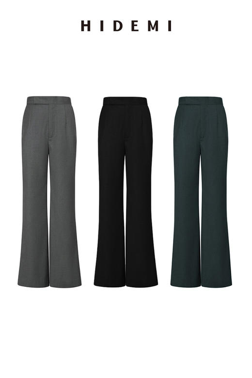 HIDEMI 微喇感超显瘦九分神裤 竹林绿/灰色/黑色 商品图0