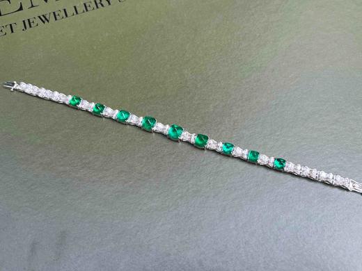 糖塔祖母绿钻石手链 5.12克拉祖母绿 商品图3